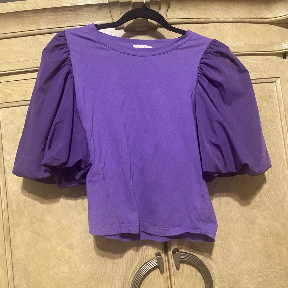 Purple Puffer sleeve top